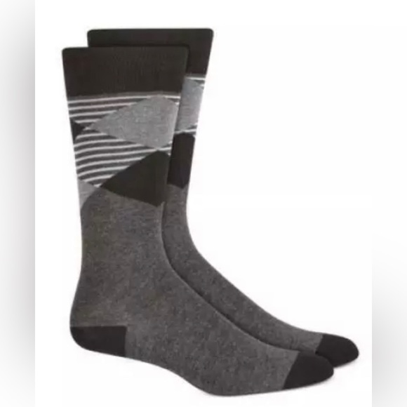 NWT Alfani Mens Striped Antimicrobial Crew Socks. Pls message me for your Color - Picture 3 of 17